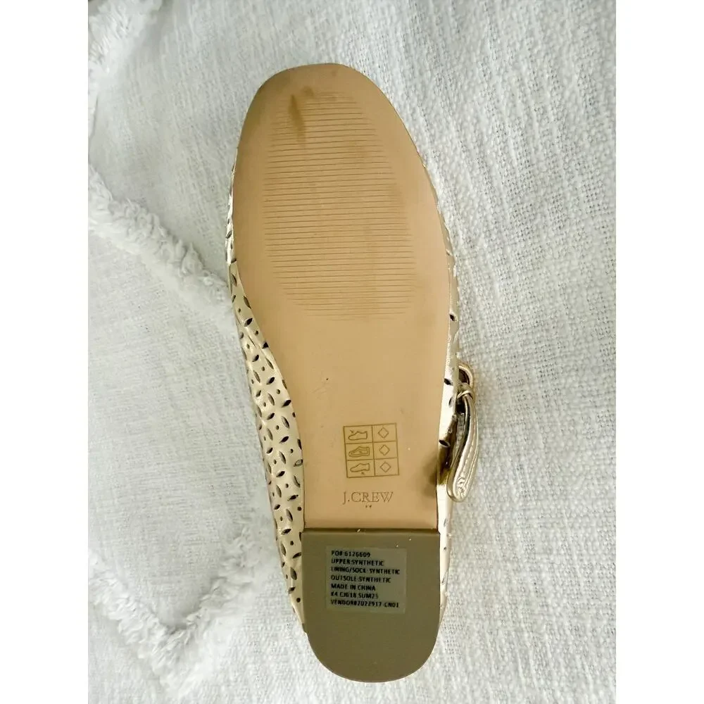 Crewcuts Factory | NWOT Girls Metallic Perforated Mary Janes Gold | Sz K4